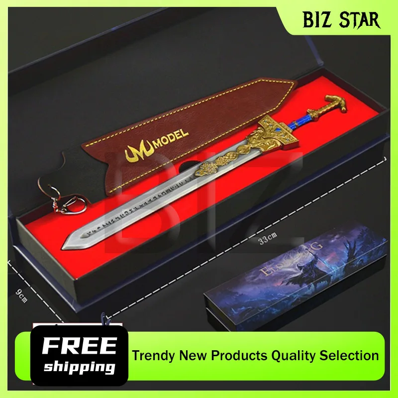 

30CM/11.81in Eldenn Game Weapons Replica Metal Art Craft Display Royal Greatsword Gift Box Edition Desktop Display Boy's Gift