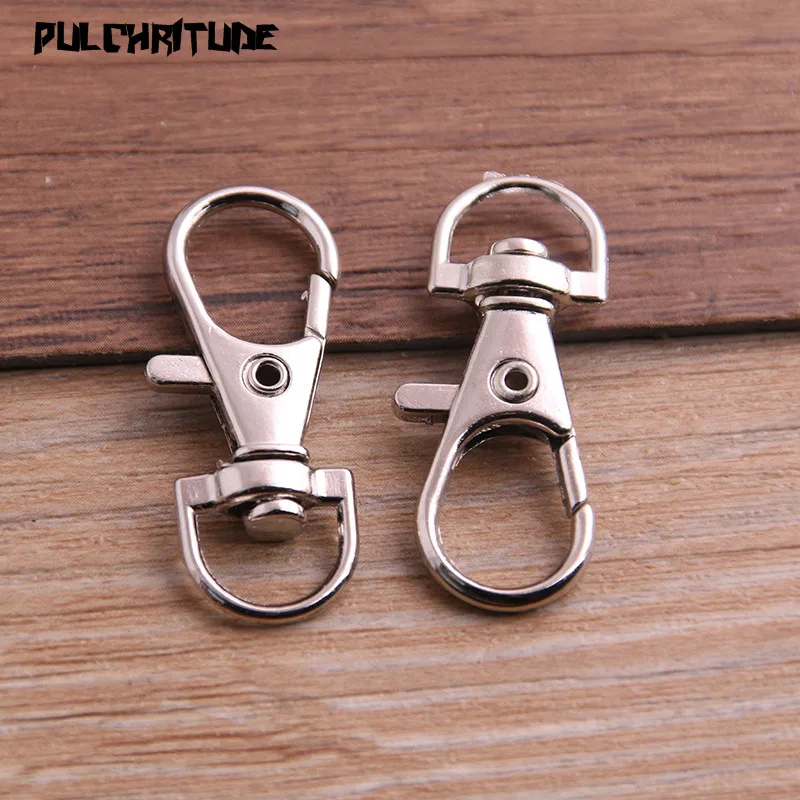 10pcs 11*32mm Two Color Rhodium Plated Jewelry Findings,Lobster Clasp Hooks for Necklace&Bracelet Chain DIY
