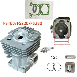 35mm 38mm 40mm Cylinder Piston Kit Fit For Stihl FS160 FS220 FS280 FS 160 220 280 Brushcutter Brush Cutter Grass Strimmer Parts