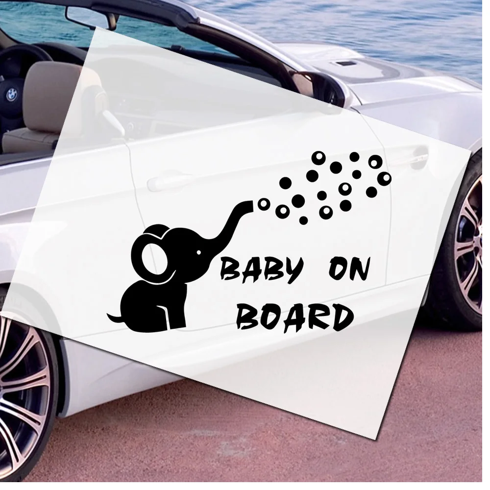 Stylish Baby On Board Car Sticker Collection - Trendy Cartoon Vinyl Decals for Windows Body Safety Meets Fashion Parents