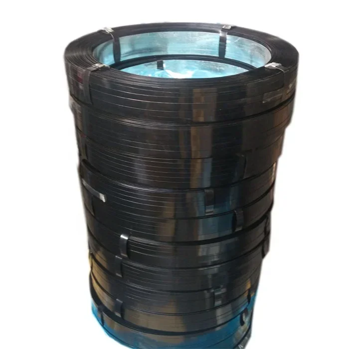 high tensile 32mm black/blue color painted plastic pallet packing strip steel packing strap band