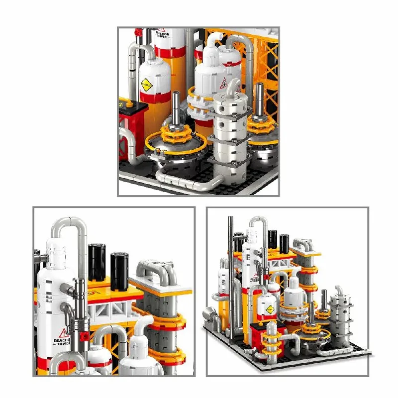 Moc engenharia de petróleo modular modelo de montagem de blocos de construção brinquedo, presente de aniversário para crianças e adultos, 666 peças
