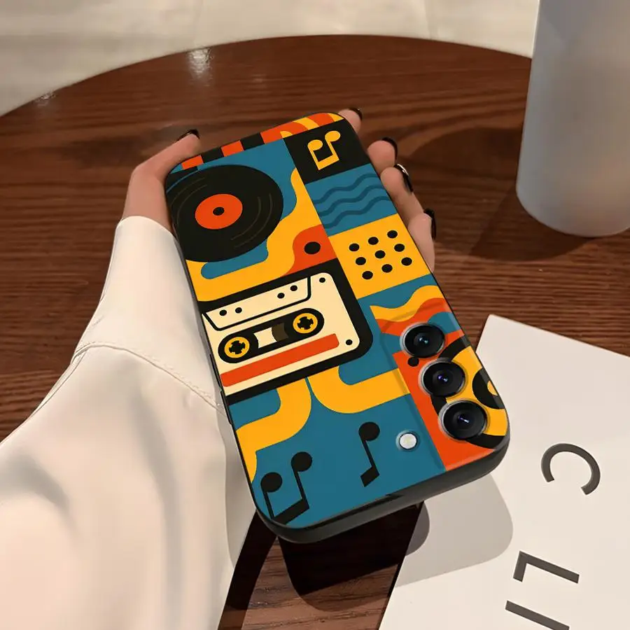 Funda Handyhülle für Samsung Galaxy S26 Ultra S23 S21 FE S20 Ultra Note 20 8 9 10 S25 Plus S10 S9 S24 „Cool Music Is My“ Design – Detail 5