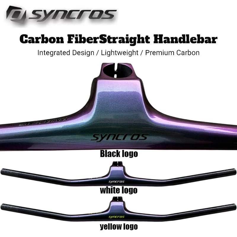 Syncros Fraser IC SL WC -20° Full Carbon MTB Handlebar Gloss Chameleon Integrated Cockpit One Piece Fit for SCOTT Sparks Frame
