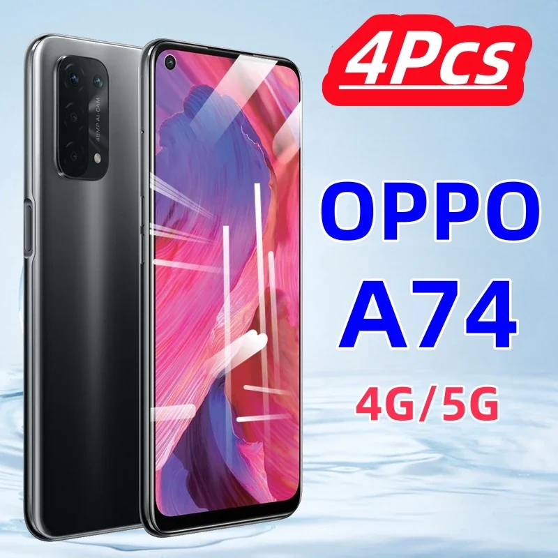 Película protetora de vidro temperado para oppo a74 a74-5g, 2-4 pcs/lot