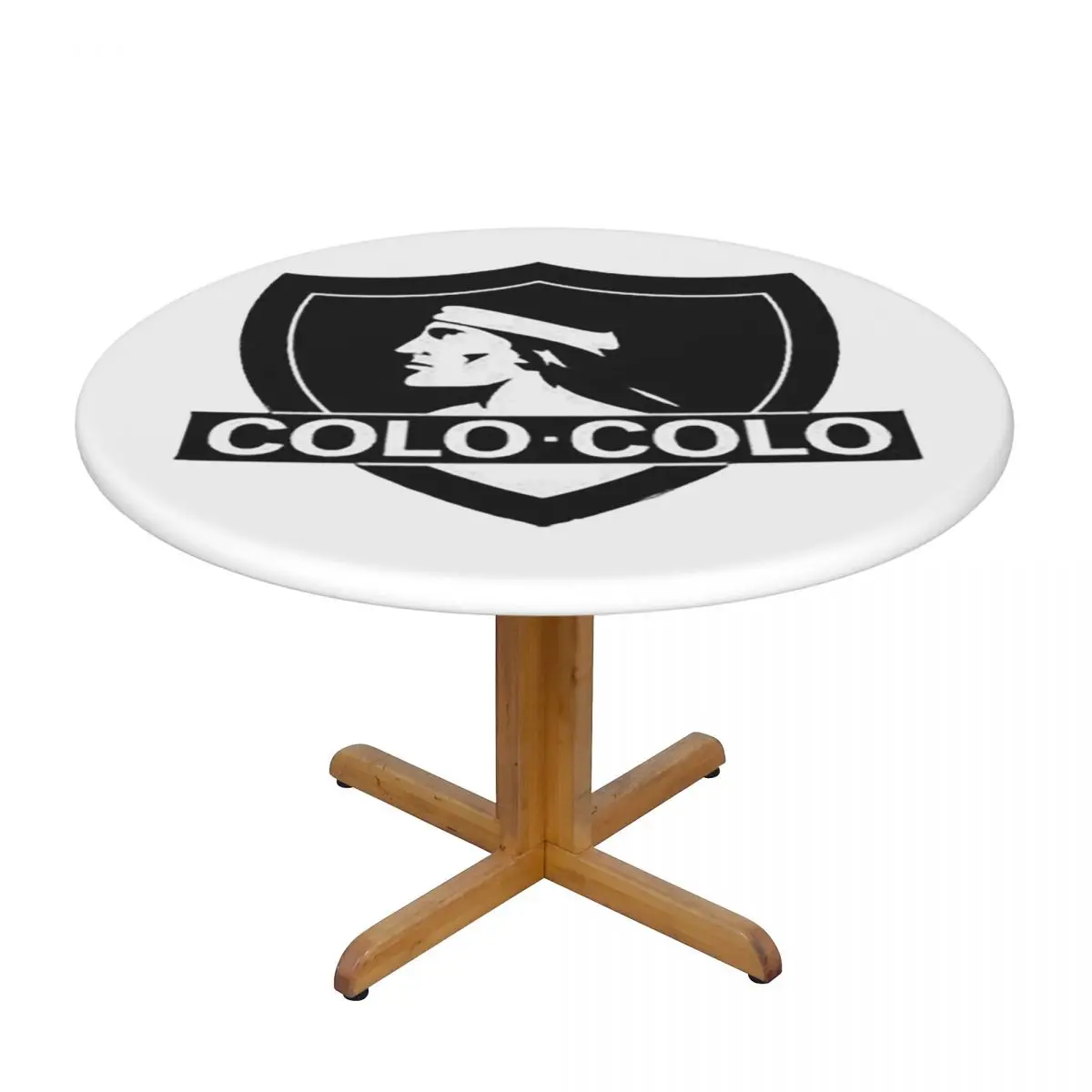 Social Y Deportivo Colo-Colo Waterproof Round Tablecloth Oilproof Table Cloth for Kitchen Events Dining Table Cover