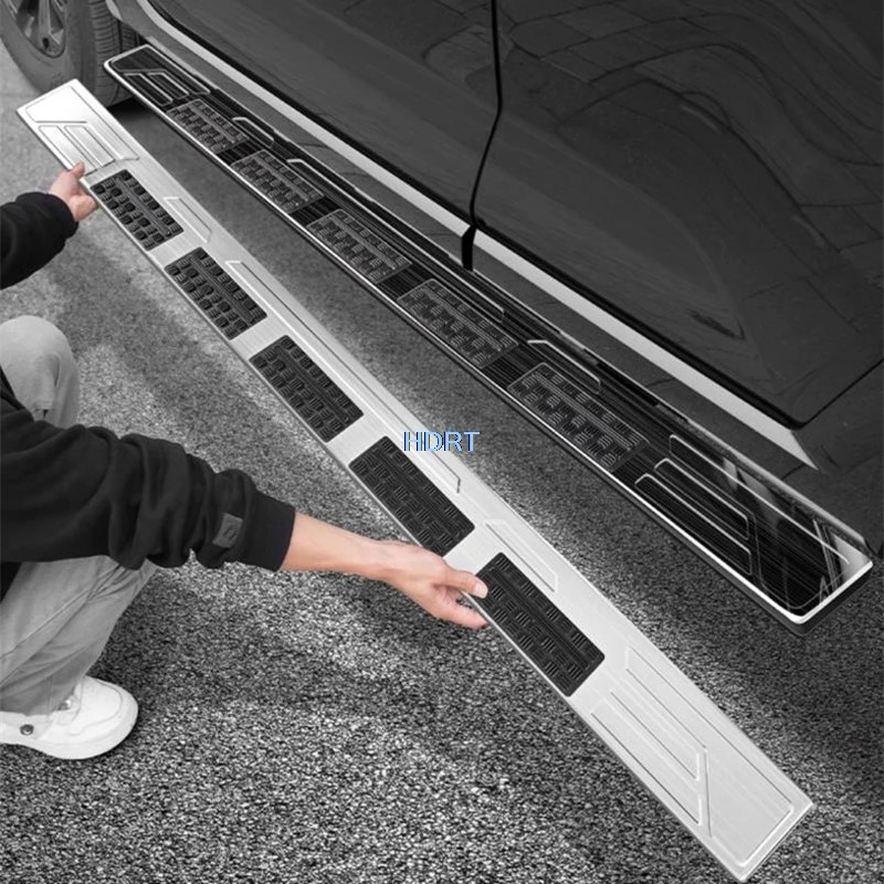 For Great Wall GWM Wey Tank 400 2023 + Car Style Door Sill Side Step Threshold Scuff Welcome Pedal Cover Protection Accessories