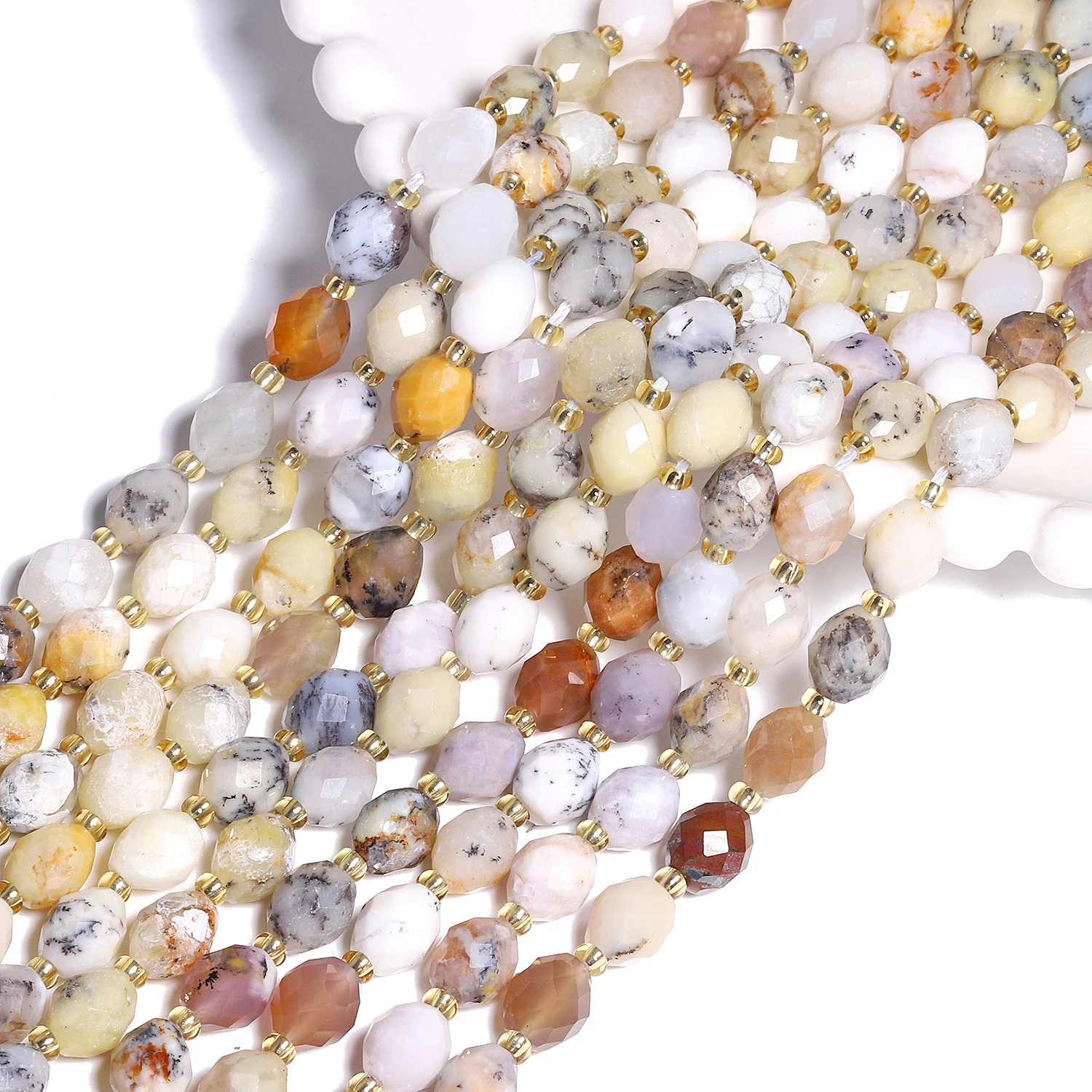 AAA الأوجه الطبيعية الأصفر أوبال حجر الخرز 8x7 مللي متر شكل بيضاوي الخرز لصنع المجوهرات Diy بها بنفسك الديكور اكسسوارات #4