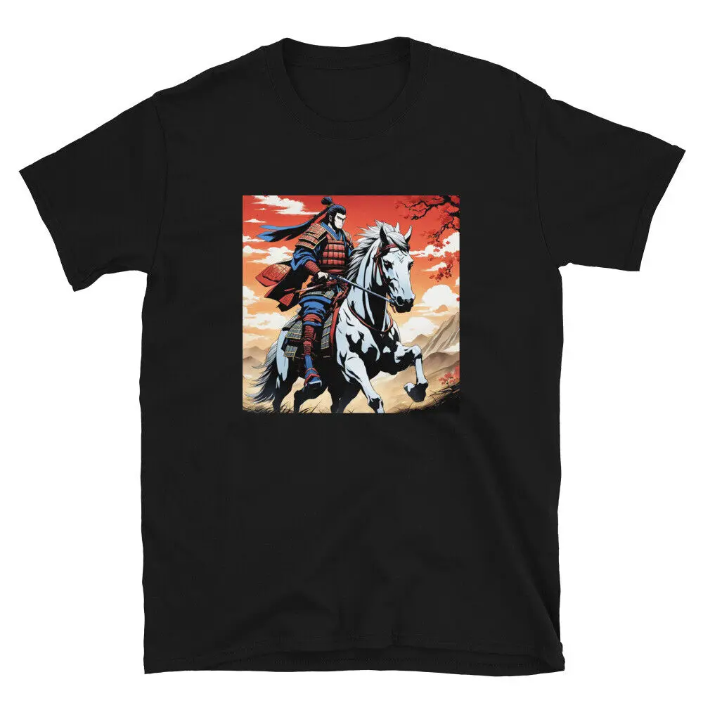 Anime Style Japanese Samurai  Swordsman Short-Sve Unisex T-Shirt