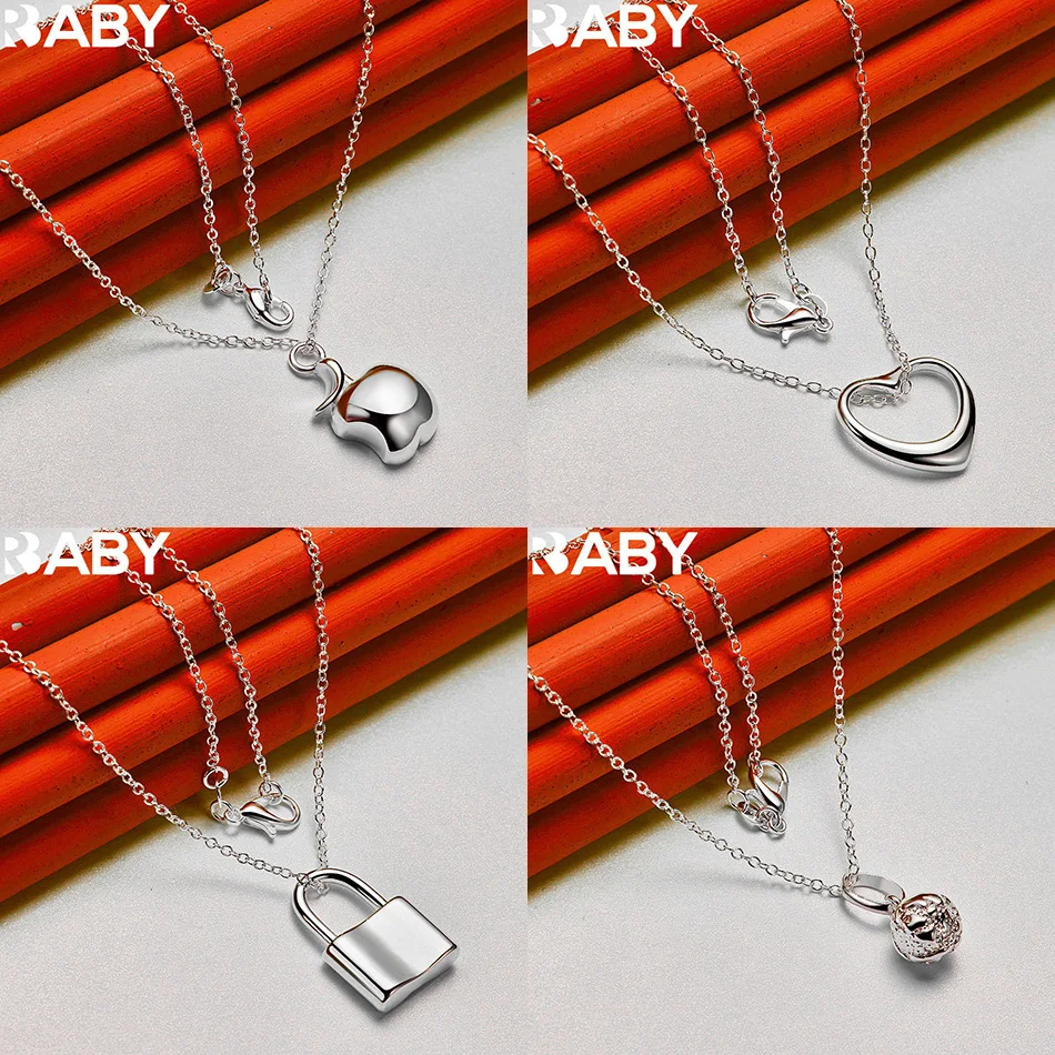 

URBABY 40-75 см стерлингового серебра 925 пробы дизайн ожерелье для женщин мужчин подарок на годовщину популярные дикие модные романтические украшения