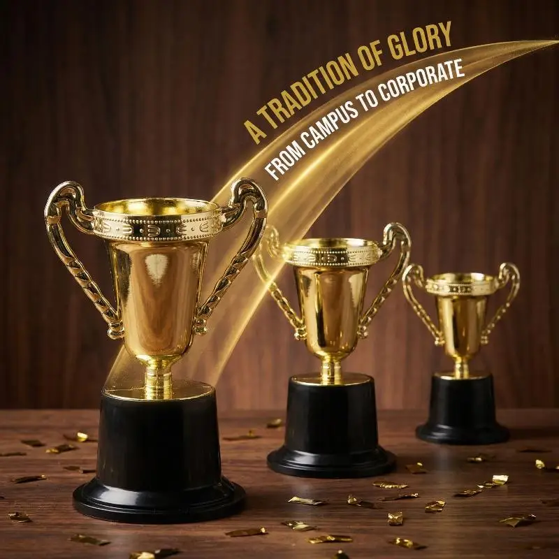 

1/3/5Pcs Golden Wheat Ear Design Trophy Medal Competition Award Cup Children Winner Toy Gift