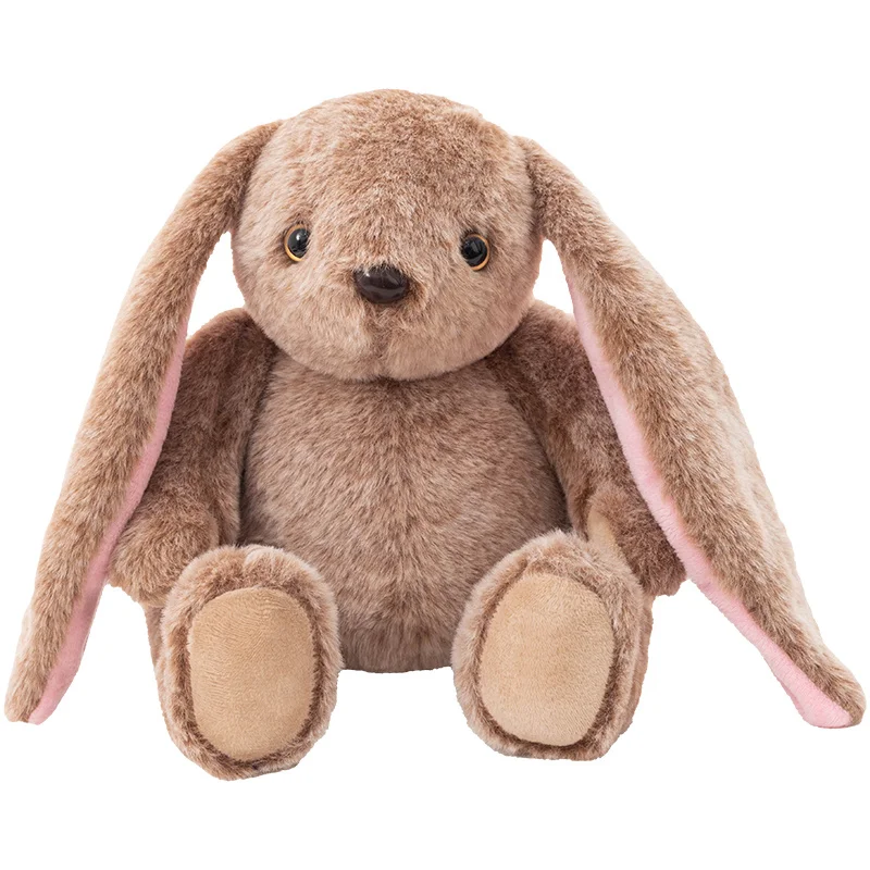 Kawaii สีน้ําตาลกระต่ายตุ๊กตาของเล่นตุ๊กตาสัตว์การ์ตูนกระต่ายตุ๊กตา Babys Appease หมอนสําหรับสาวของขวัญวันเกิดตกแต่งบ้าน