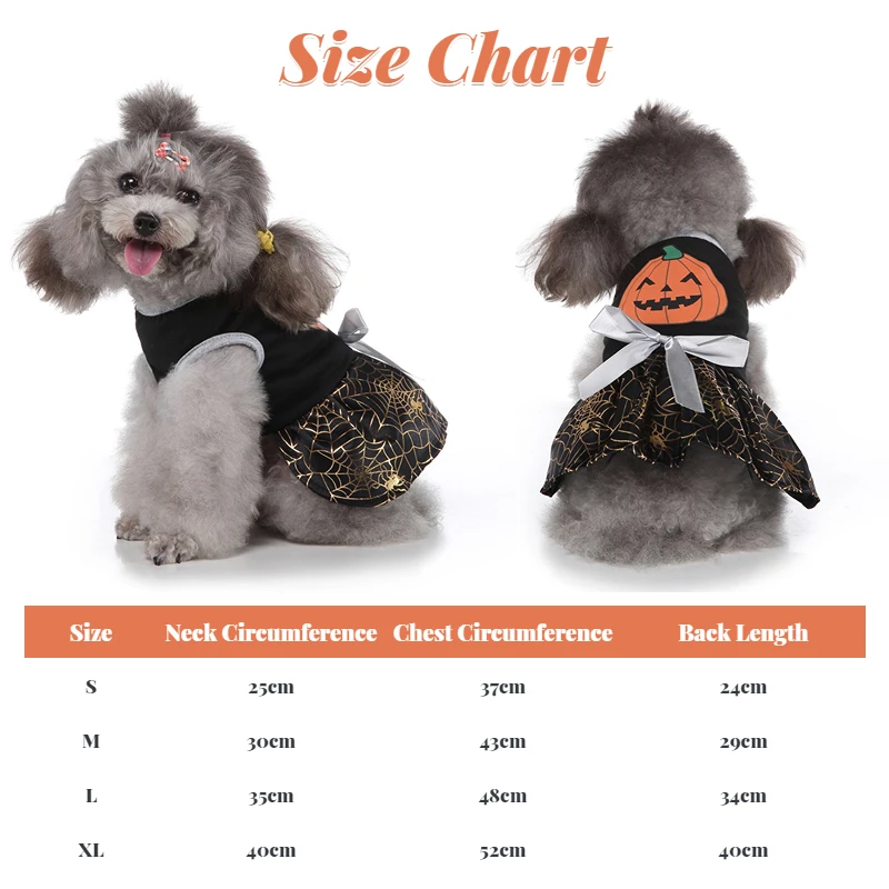 

Lovely Dog Dress Cute Pet Costume For Small Dogs 1pc Dropshipping Festival Pet Supplies Cosplay Spider And Pumpkin Halloween