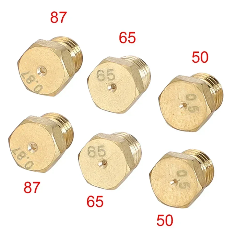 6PCS Gas Water Heater Nozzle Stove Heating Propane Injection Conversion Kit M6x0.75 Thread 9mm Height Hardware Kitchen Fixture