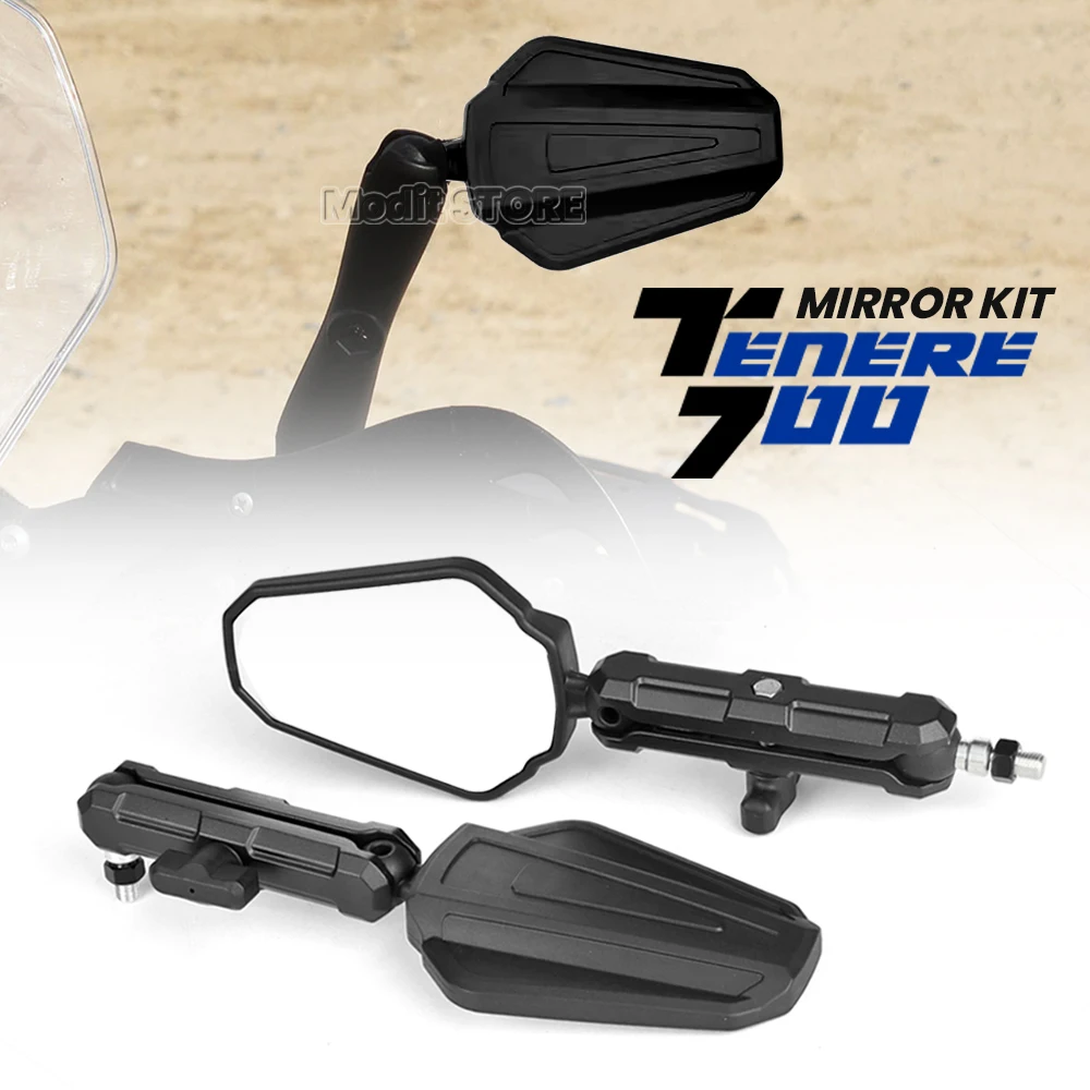 WB1 2 PCS Espejos Retrovisores Modificados para Motocicleta Todoterreno Adventure Cruiser, para Cagiva Mito 125, Elefant 900, Raptor 125, Planet 50