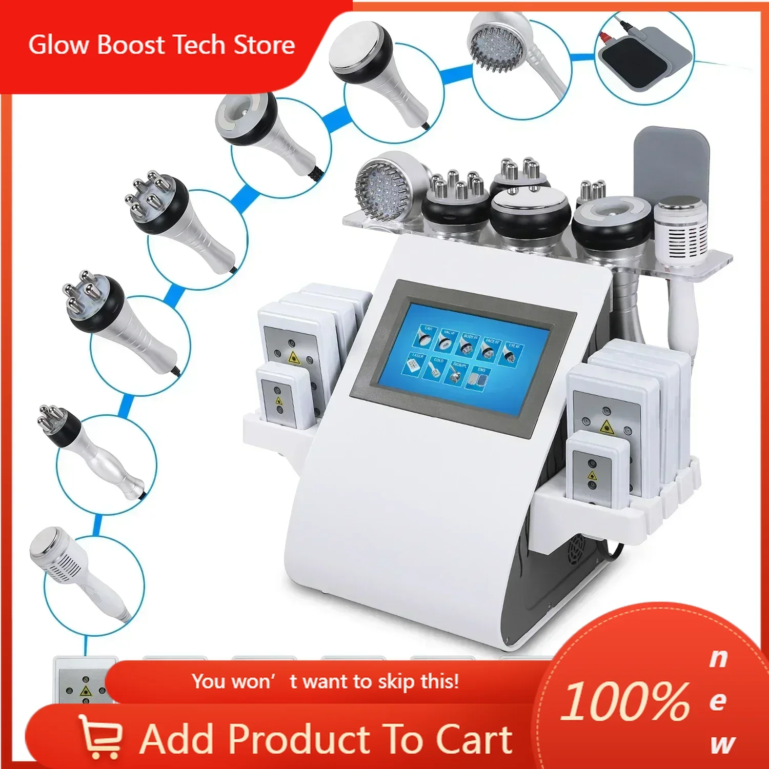 

NY9in1Cavitation Ultrasonic Slimming Machine RF Tool 40K Multipolar Radio Frequency Anti-wrinkle Skin Rejuvenation Lifting Firmi