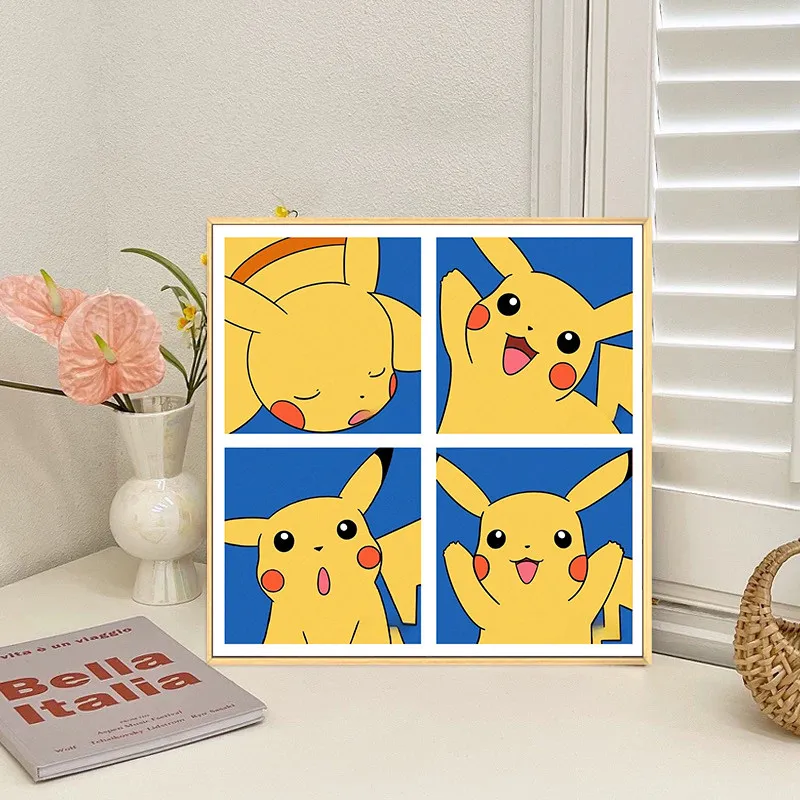 

Pikachubocco Digital Oil Painting DIY Coloring Hand-painted Cartoon Frameless Decoration