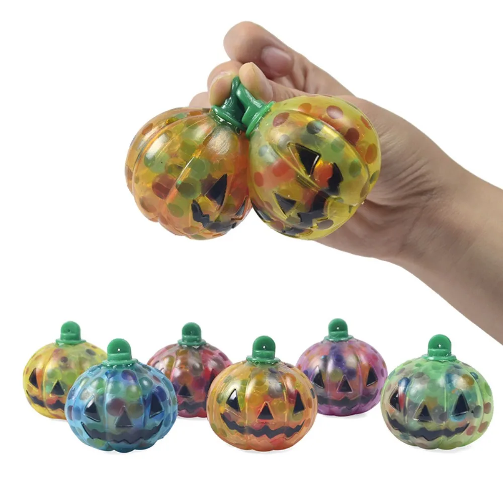 Balles anti-Stress Squishy en forme de citrouille d'Halloween, jouets Fidget pour soulager l'anxiété, Squishies sensorielles, cadeaux à presser pour enfants et adultes