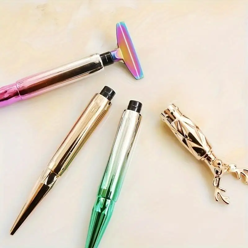 Deer Antler-Shaped Rhinestone Pen with Metal Tip, Diamond Painting Accessories Tool, Diamond Painting Colorful Rhinestone Pen Tip, DIY Rhinestone Pen, 5D Diamond Embroidery Colorful Metal Pen Tip Tool Set - view 6