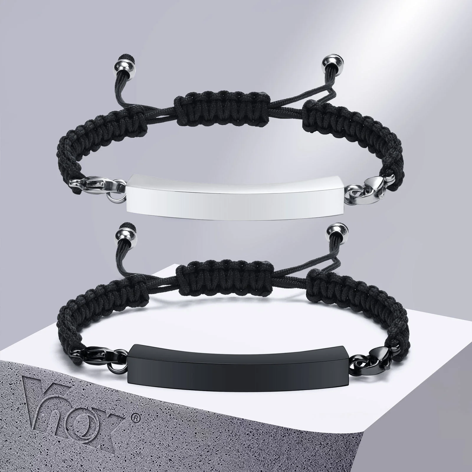 Vnox Men Women Cremation Jewelry Urn Bracelet for Ashes,Length Adjustable Stainless Steel Memorial Keepsake Gifts Bracelet