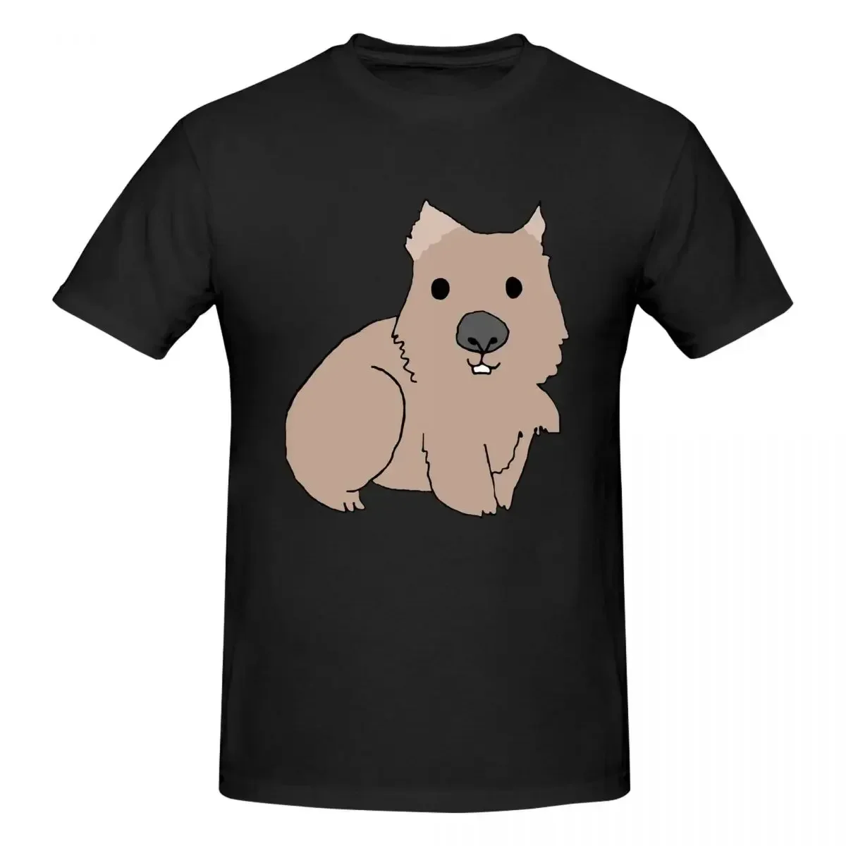 Wombat نمط 100% القطن تي شيرت الذكور أزياء تي شيرت الرجال طاقم الرقبة قصيرة الأكمام S-6XL