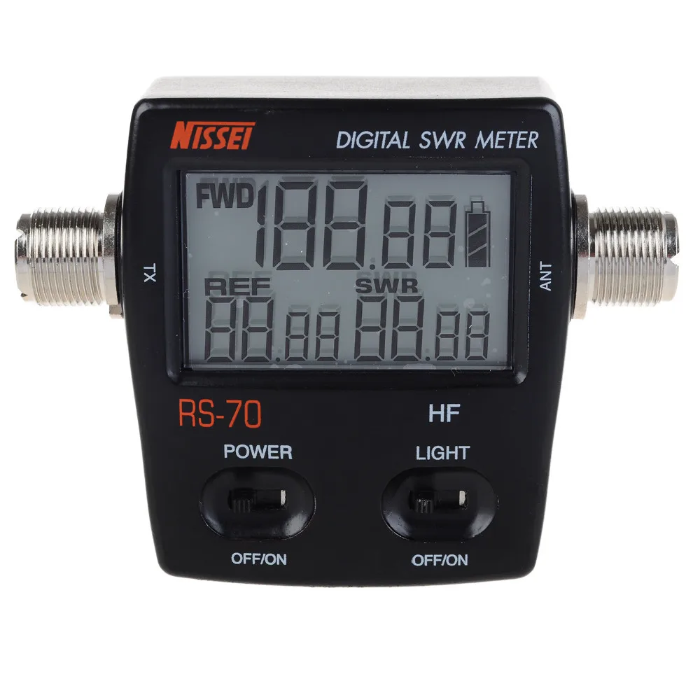 NEW NISSEl RS-70 Digital SWR/Power Meter HF 1.6-60MHz for Walkie Talkie Two Way Radios