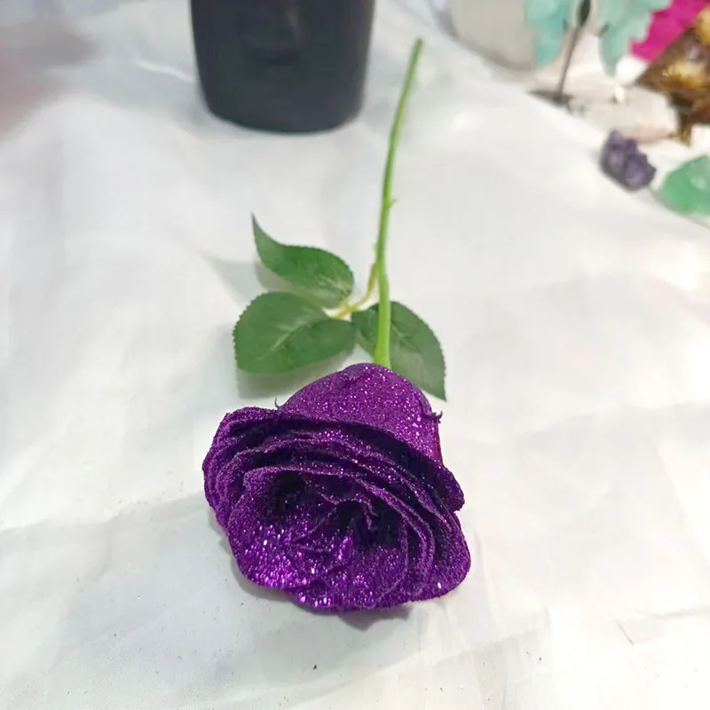 1/5/10/30pcs Glitter rose Branch refined artificial flowers high quality bouquet For mother\'s Valentine\'s day Wedding birthday