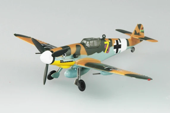 Easymodel 37252 1/72 BF109G-2 Fighter JG53 Wing Tunisia, собранная готовая военная статическая пластиковая модель, коллекция или подарок