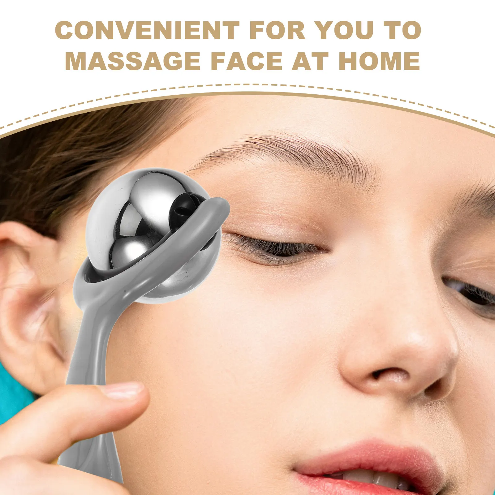 Eye Roller Facial Massager Metal Guasha Tool Durable Polished Safe for Delicate Skin Unique Chic Home Use Eye Roller