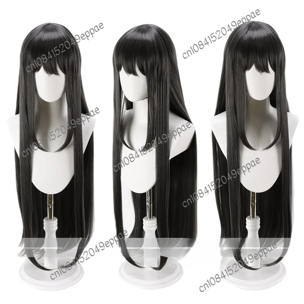 

Black Gray Dome Heart Long Sideburns Soft Long Straight Hair Cos Wig