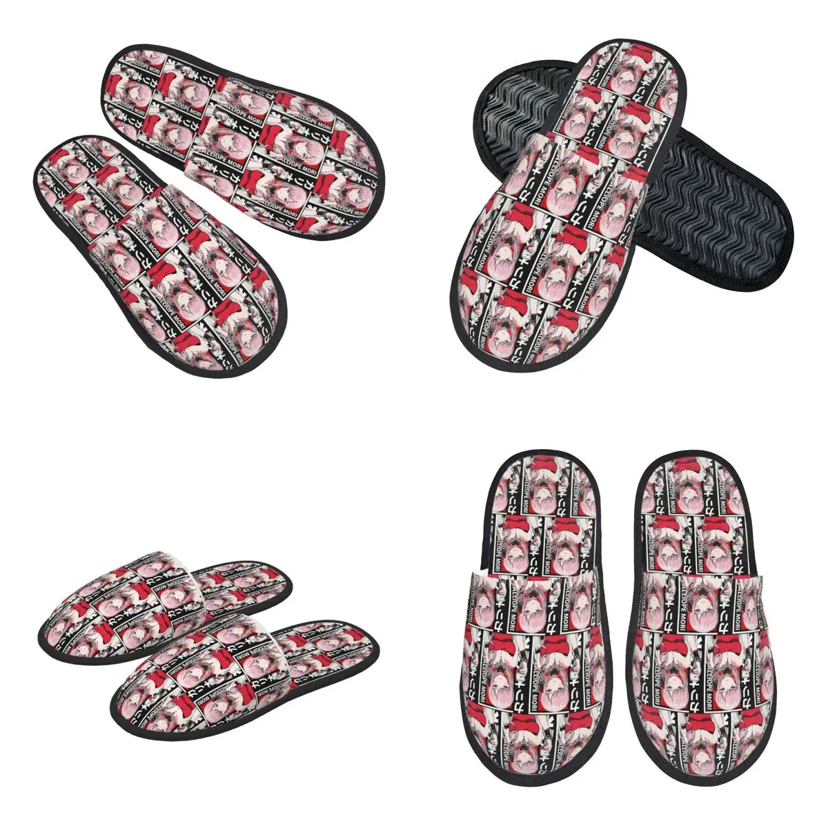 Custom Calliope Mori Red Dress Hololive En Slippers Memory Foam Warm Soft Women House Slipper Bedroom Comfy Shoes
