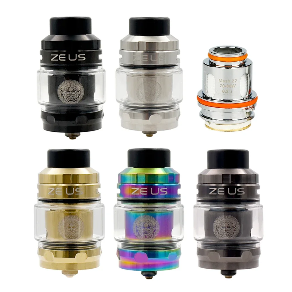 Single Zeus Sub Ohm Glass Tank 5ml Capacity Atomizer Mesh Coil Z1 0.4ohm/0.2ohm For ZEUS X SUBOHM Tank Aegis Mod