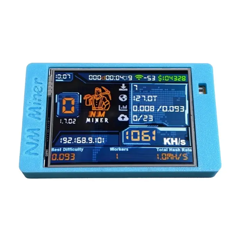 A42Z-1060Kh/S Nmminer Nerdminer Solo Miner Bitcoin BTC Crypto Solo Lottery Miner 2.8 Inch Color Display Nmminer
