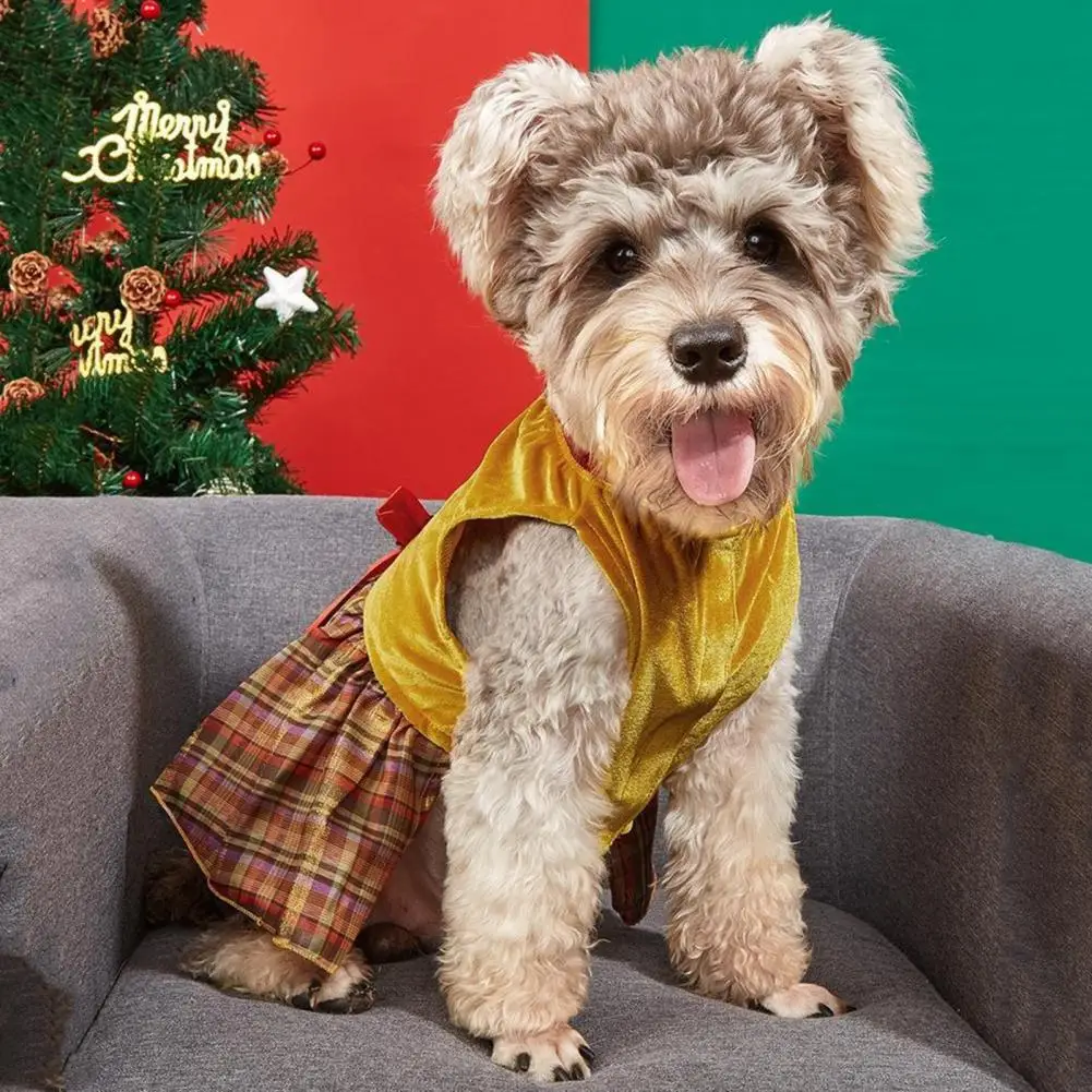 

Christmas Pet Dress Light Breathable Pet Dress Festive Pet Outfits Christmas Dresses for Dogs Cats Comfortable for Small