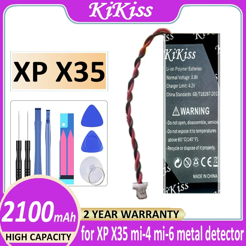 

Reliable Power Supply 2100mAH Long-Lasting Metal Detector Battery For XP X35 MI-4 MI-6 Metal Detector