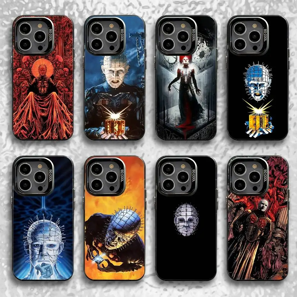 

Horror H-Hellraiser Phone Case For iPhone 16,15,14,13,12,11,Pro,Max,Plus,Mini,SE Black Candy Matte Shockproof Cover