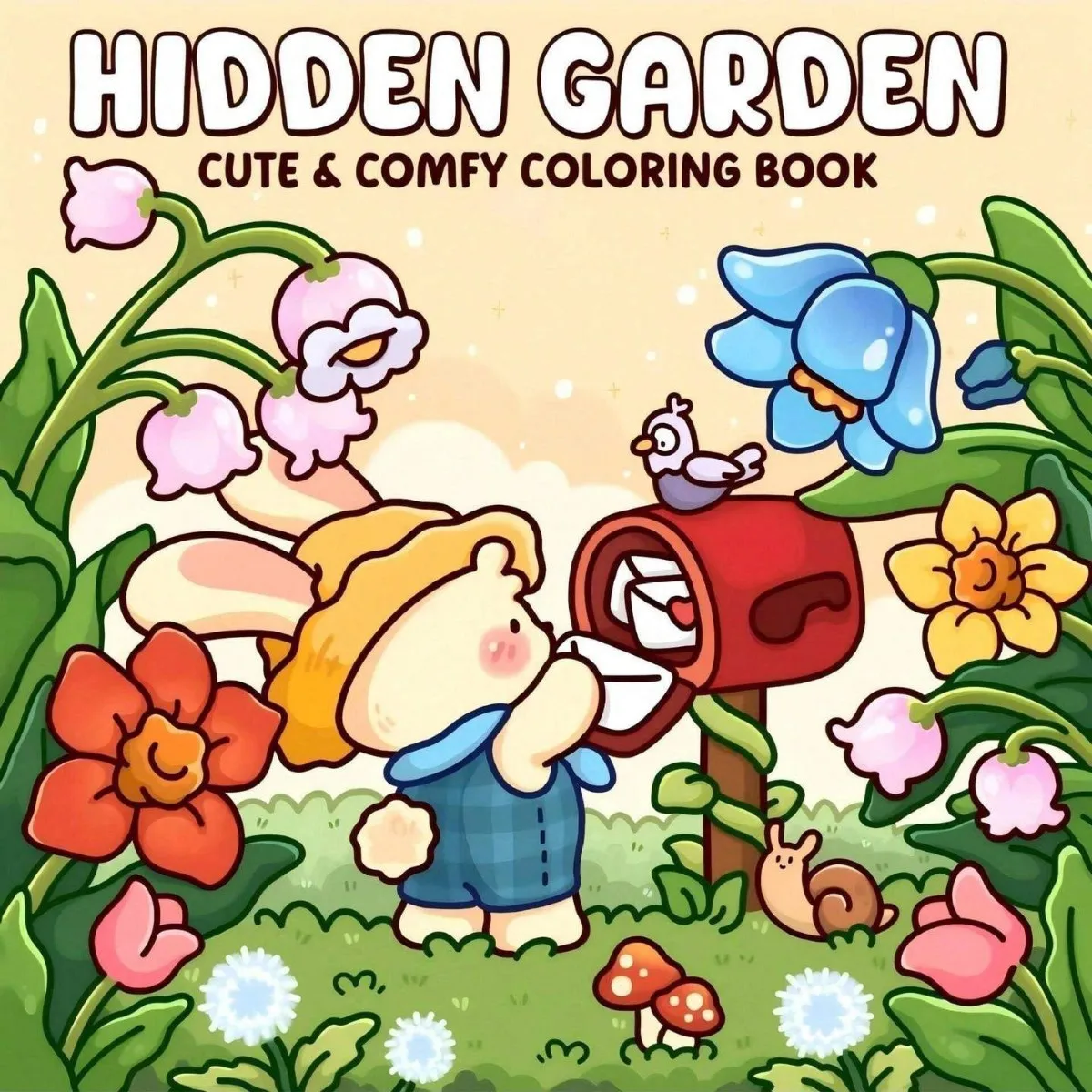 Livre de coloriage pour adultes Jardin Secret : Relaxation, activités quotidiennes douillettes et mignonnes, soulagement du stress, art-thérapie, pleine conscience pour hommes et femmes