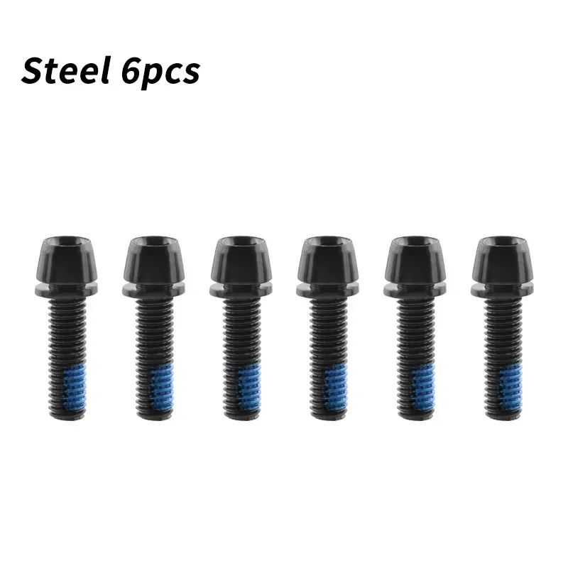 MUQZI 6pcs M5x17mm Stainless Steel Bike Stem Bolts with Washer, High Strength Corrosion Resistant for MTB Road Gravel Bikes