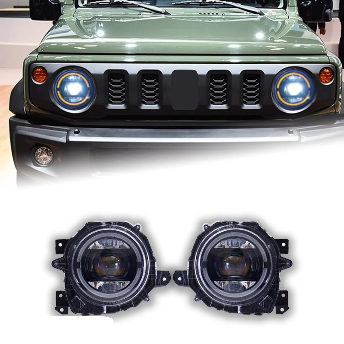 

For Suzuki Jimny 19-23 Modified Headlight Assembly LED Car Running Reversing Lamp Turn signal