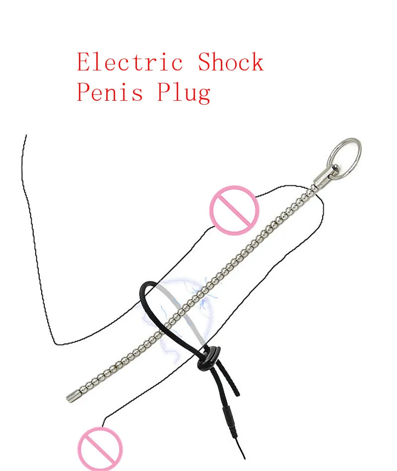 Sex Products Electro Shock Catheter Sounding Urethral Dilator Stimulate Penis Plug Penis Ring Masturbation Medical Themed Toys