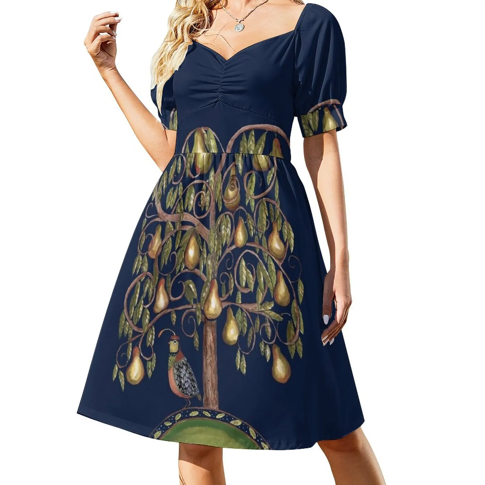 Isolating partridge under a pear tree Sleeveless Dress loose summer dress summer dress daily Clothing female