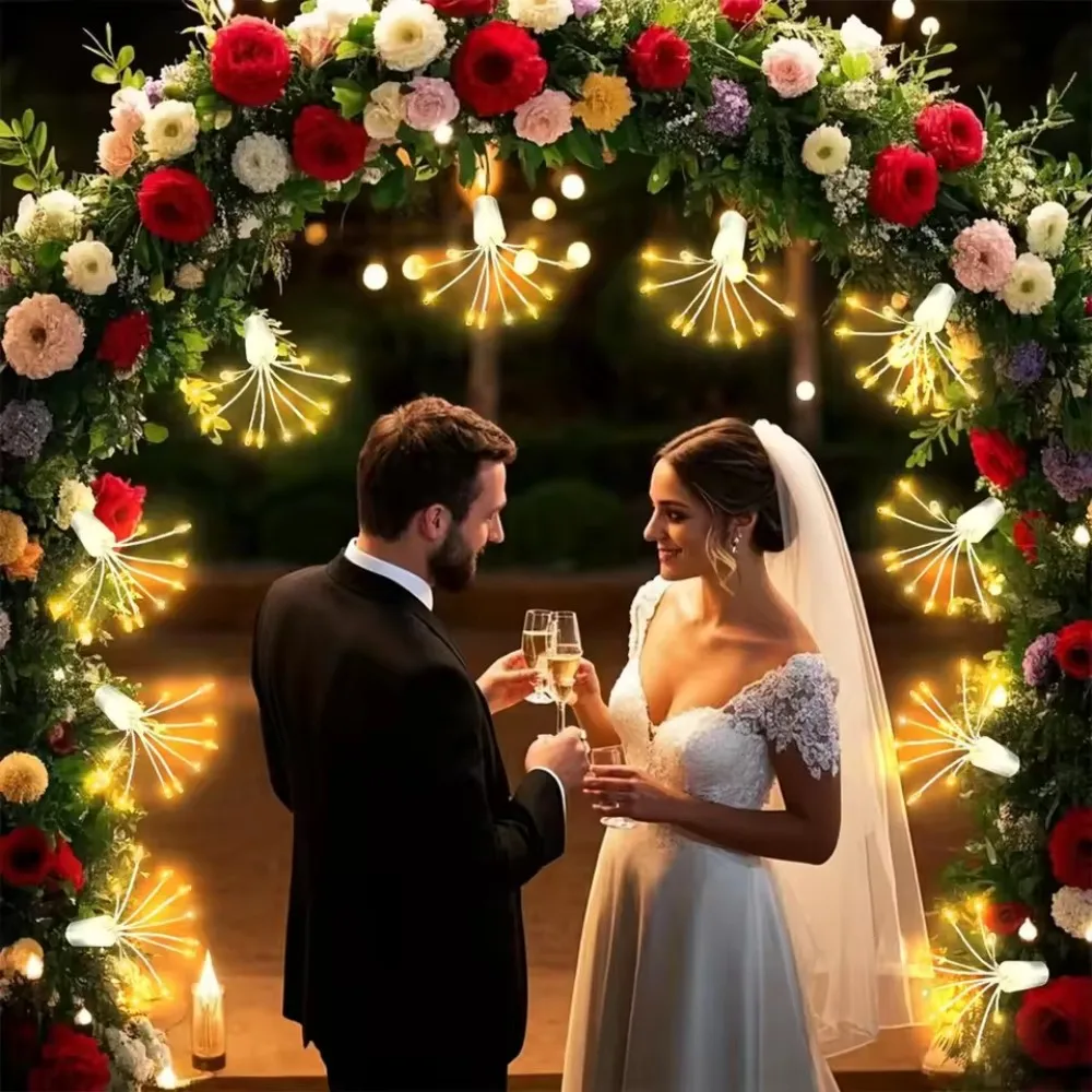 1PC 3M100LED USB Firework String Fairy Lights, 8 Modes For Wedding Holiday Party Garden Room Christmas Decoration