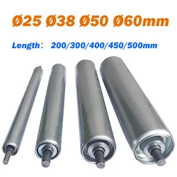 1Pcs Assembly Line Conveyor Rollers Ø25/38/50/60mm Galvanized Steel Carbon Steel Length 200/300/400/450/500mm Roller Conveyors