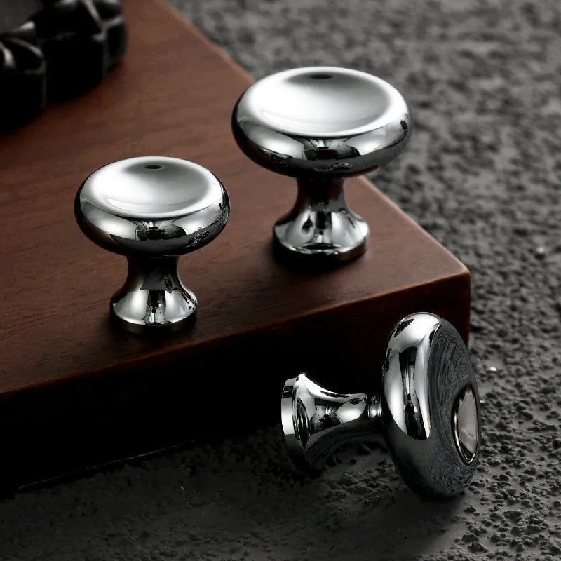 Chrome Creative Cabinet Pull Solid Brass Furniture Wardrobe Handle Bedside Mushroom Cupboard Drawer Knob and Handle