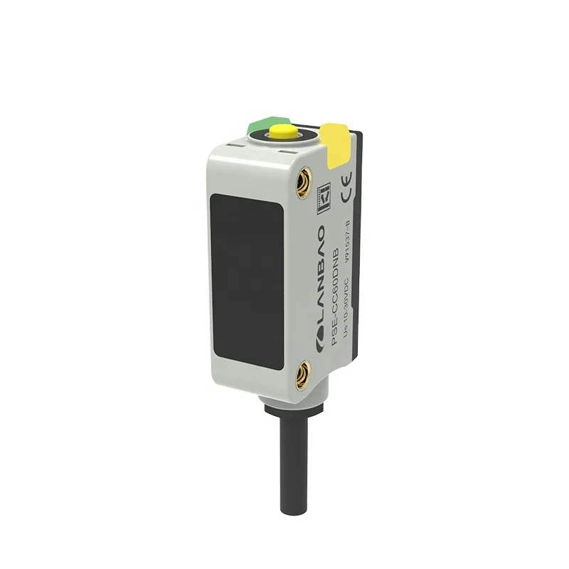 The price is for five itemsLanbao Plastic Square Shape 600mm Sensing Distance 24V Photoelectric Tof Sensor