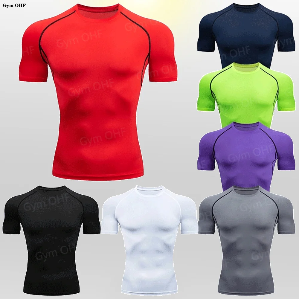 High Quality Men T Shirt Tops Lightweight Rashguard Running T Shirt Men Quick Dry Fitness Shirts Training Clothes Gym Sports Tee