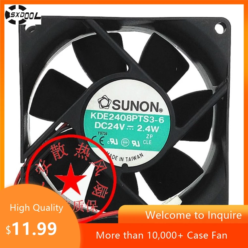 

1 шт. охлаждающий вентилятор Jianzhun 24 В 8025 KDE2408PTS3-6 2,4 Вт 8 см бесшумный