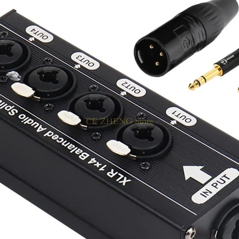 E56B 1 в 4 выхода из звуковой коробки шумоподобного распределения студийного оборудования