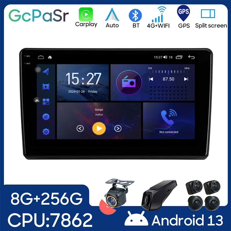 

Android Auto For Hyundai Elantra 3 2003 - 2010 Car Radio Multimedia Video Player GPS Navigation Carplay BT QLED WIFI NO 2din DVD