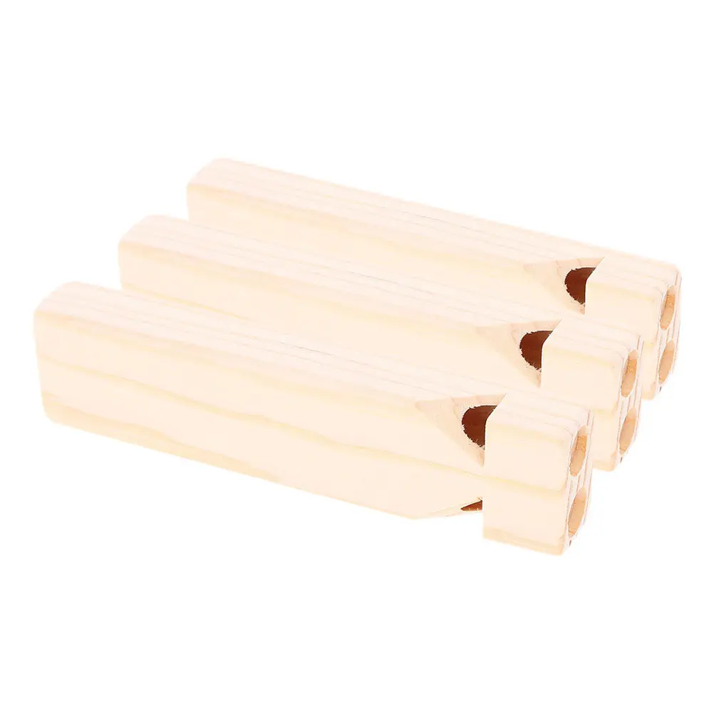 3Pcs Wood Whistle Set for Kids DIY Musical Instruments Improve Artistic Expression and Auditory Exploration Preschool Aid